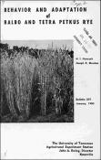 Behavior and Adaptation of Balbo and Tetra Petkus Rye
